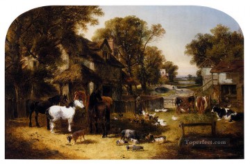  bauernhof - Ein englischer Hof Idyll John Frederick Herring Jr Pferd